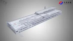 3D-анимация линии покраски для кузовов автомобилей Hozon Auto